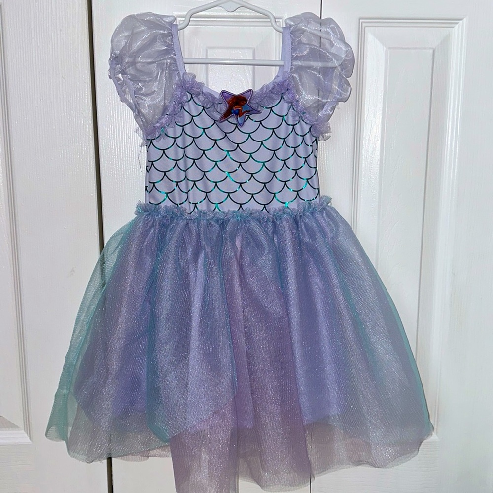 The Little Mermaid toddler girls dress. Size 3T. Purple with green.